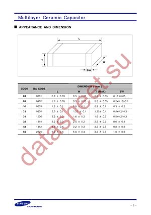 CL21C330JBNC datasheet  